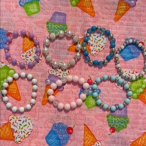 Colorful Beaded Kids Bracelets Set